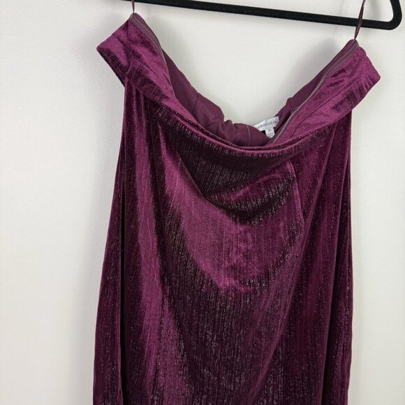 Urban Social Strapless Velvet Mini Dress XL NWT Off Shoulder Party Night Out - Picture 3 of 8